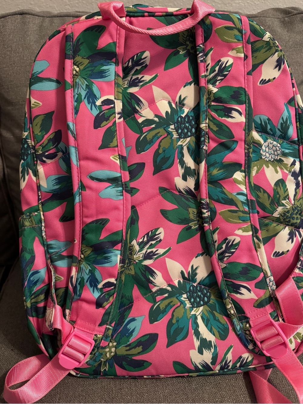 Vera Bradley Pink Floral Large Campua Backpack in Retired Tropical Paradise - Picture 6 of 10